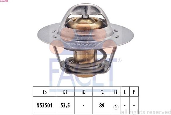 Термостат Facet Made in Italy - OE Equivalent. Артикул 7.8239S