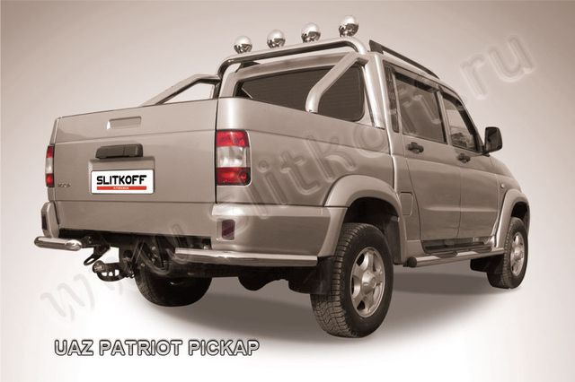 Защита Slitkoff задняя d57 уголки для УАЗ Pickup 2007-2014. Артикул UPpic009