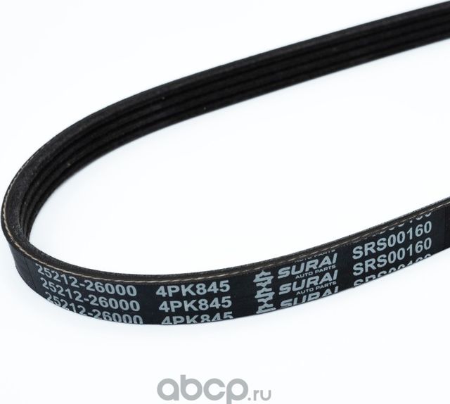 Ремень привод. Hyundai Accent (00-) (4PK0845) (SRS 00160) SURAI Surai. Артикул SRS00160