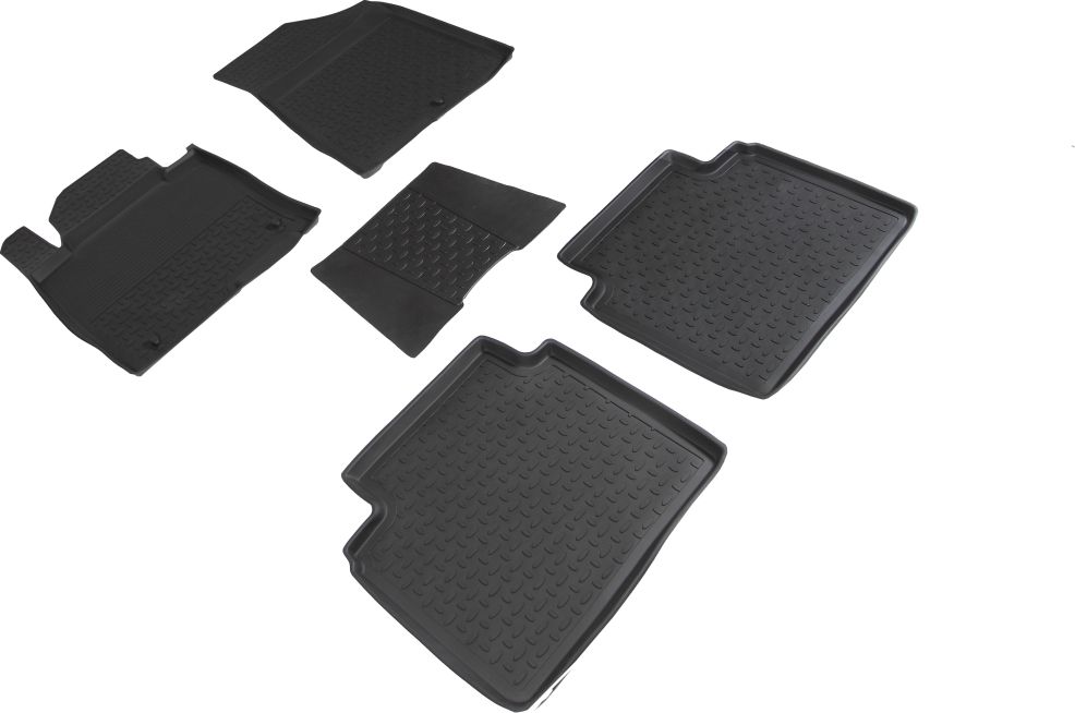 Коврики резиновые Seintex с высоким бортиком для салона Kia Optima IV 2015-2026. Артикул 87405