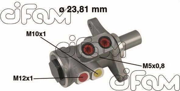 Тормозной цилиндр главный Cifam (алюминий) для Ford Fusion I 2002-2012. Артикул 202-448