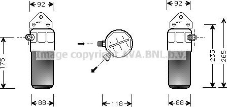 Осушитель кондиционера AVA для Audi S4 I (B5) 1997-2001. Артикул AID004