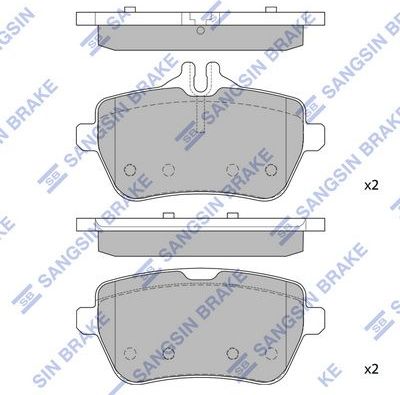 Тормозные колодки Sangsin Hi-Q. Артикул SP1964