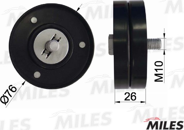 Направляющий (ведущий) ролик приводного поликлинового ремня Miles. Артикул AG03120