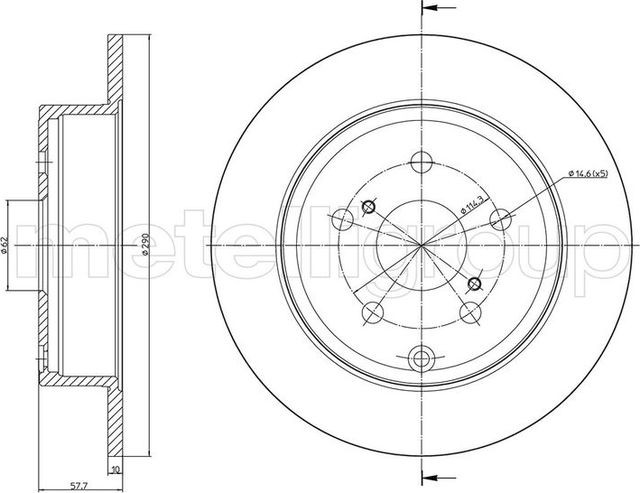 Тормозной диск Trusting задний для Toyota Corolla Verso I 2004-2009. Артикул DF1149