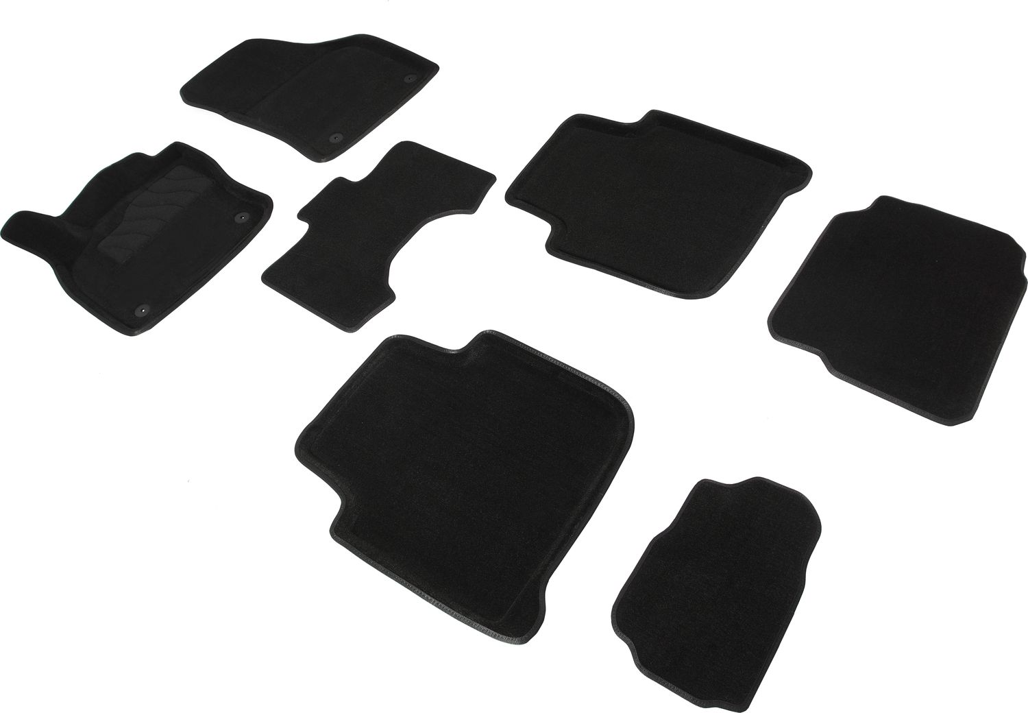 Коврики текстильные 3D Seintex для салона Skoda Kodiaq 7 мест 2016-2026. Артикул 89818