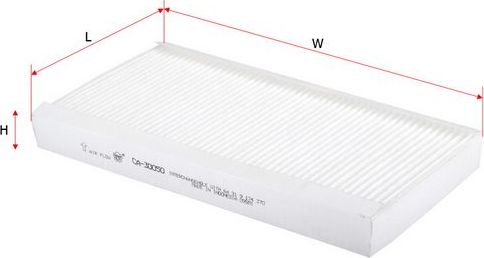 Салонный фильтр Sakura. Артикул CA-30050