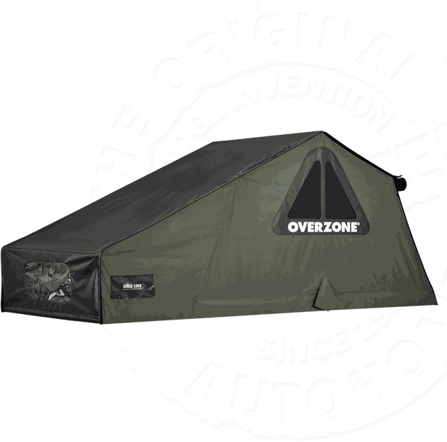 Палатка на крышу автомобиля Autohome OVERZONE SMALL STANDARD, тент песочный, лестница 220 мм. Артикул OZ/01