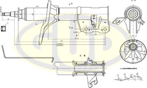 Амортизатор G.U.D.. Артикул GSA334309