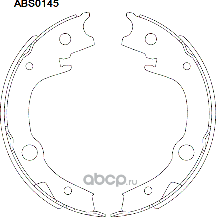 Колодки  торм. барабан (Allied Nippon). Артикул ABS0145