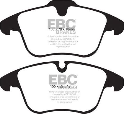 Тормозные колодки EBC Brakes. Артикул DP41911R