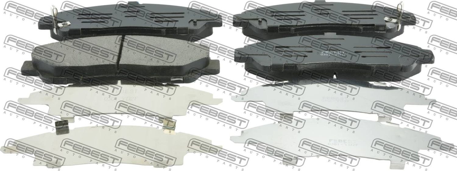 Тормозные колодки Febest. Артикул 0301-YD2F