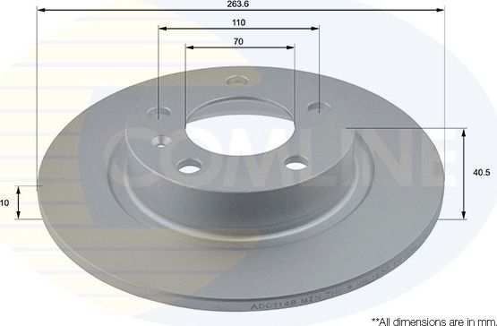 Тормозной диск Comline COATED. Артикул ADC1148