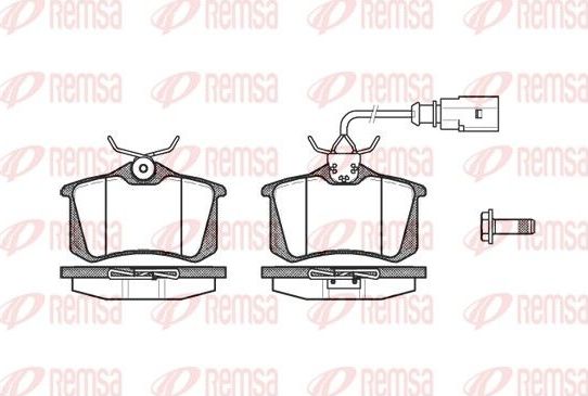 Тормозные колодки Remsa задние для Audi A4 I (B5) 2000-2001. Артикул 0263.02