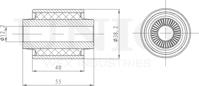 Сайлентблок рычага подвески (Unio). Артикул RMP-20505
