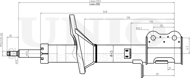 Амортизатор подвески (Unio). Артикул SAB-10136