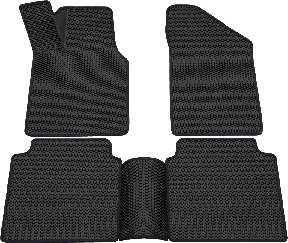 Коврики Rezkon 3D EVA Ромб резиновые для салона Lada (ВАЗ) 2103 1972-1984 Черный кант. Артикул 9239005101