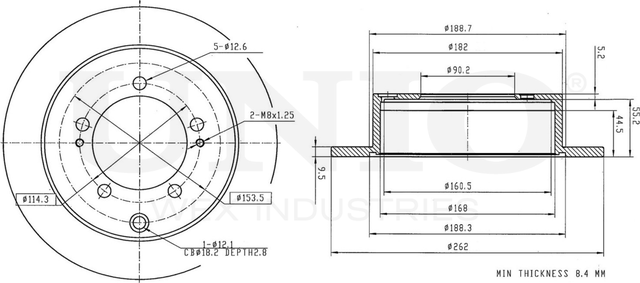 Диск тормозной (Unio). Артикул BRD-20149
