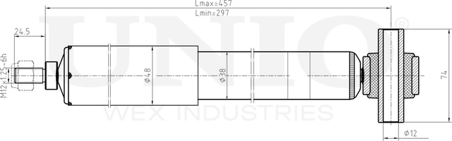 Амортизатор подвески (Unio). Артикул SAB-10646