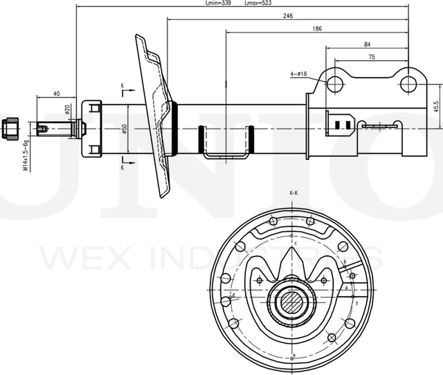 Амортизатор подвески (Unio). Артикул SAB-10304