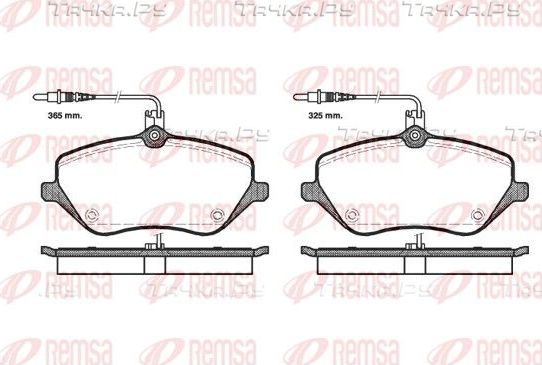 Тормозные колодки Remsa передние для Citroen C5 II 2008-2017. Артикул 1101.04
