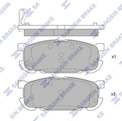 Тормозные колодки Sangsin Hi-Q задние для Mazda MX-5 II (NB) 1998-2005. Артикул SP4071