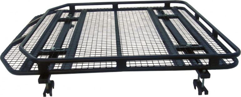 Багажник экспедиционный Podgotoffka 1100х1100х100 мм с сеткой и креплением на рейлинги для Chevrolet Niva. Артикул PGT-B.52.05