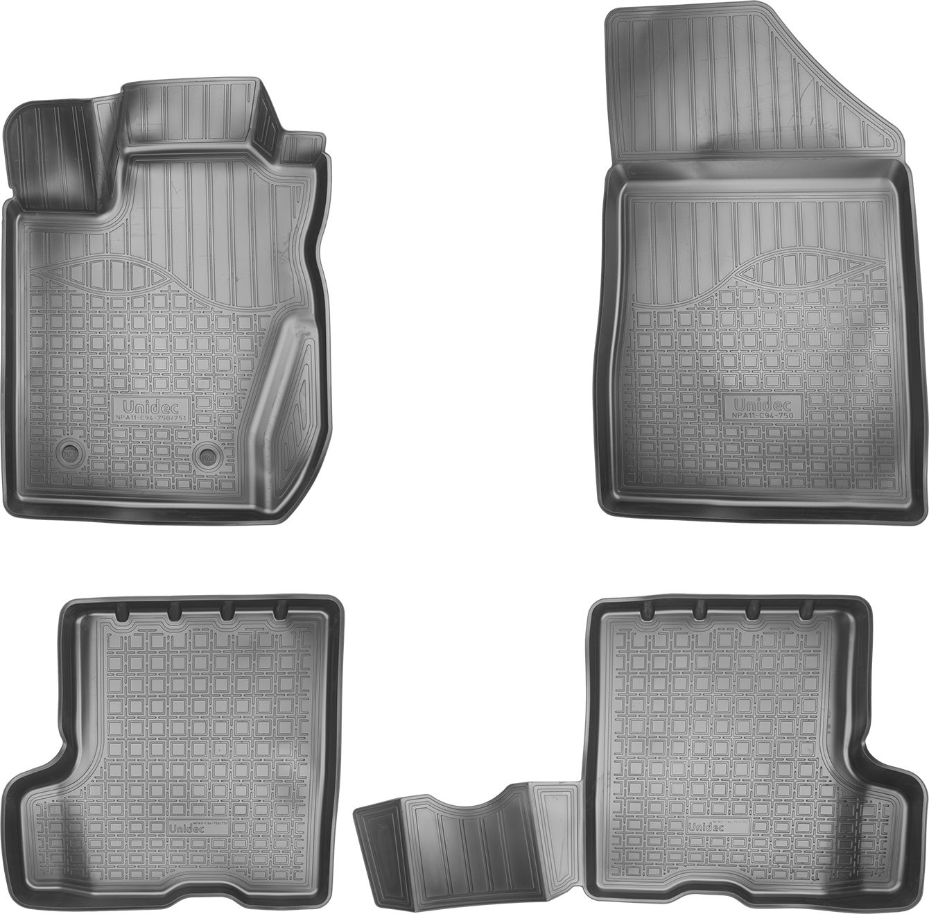 Коврики Норпласт для салона (без ящика) Lada Xray 2015-2026. Артикул NPA11-C94-750