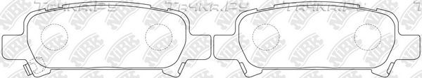 Тормозные колодки NiBK задние для Subaru Forester I 1998-2002. Артикул PN7415