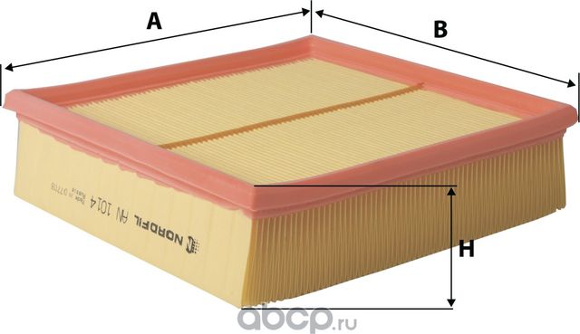 Фильтр воздушный ВАЗ (инжектор) ВАЗ 2110  2111  2112  Priora  Granta  Kalina  Niva  Samara (Nordfil). Артикул an1014