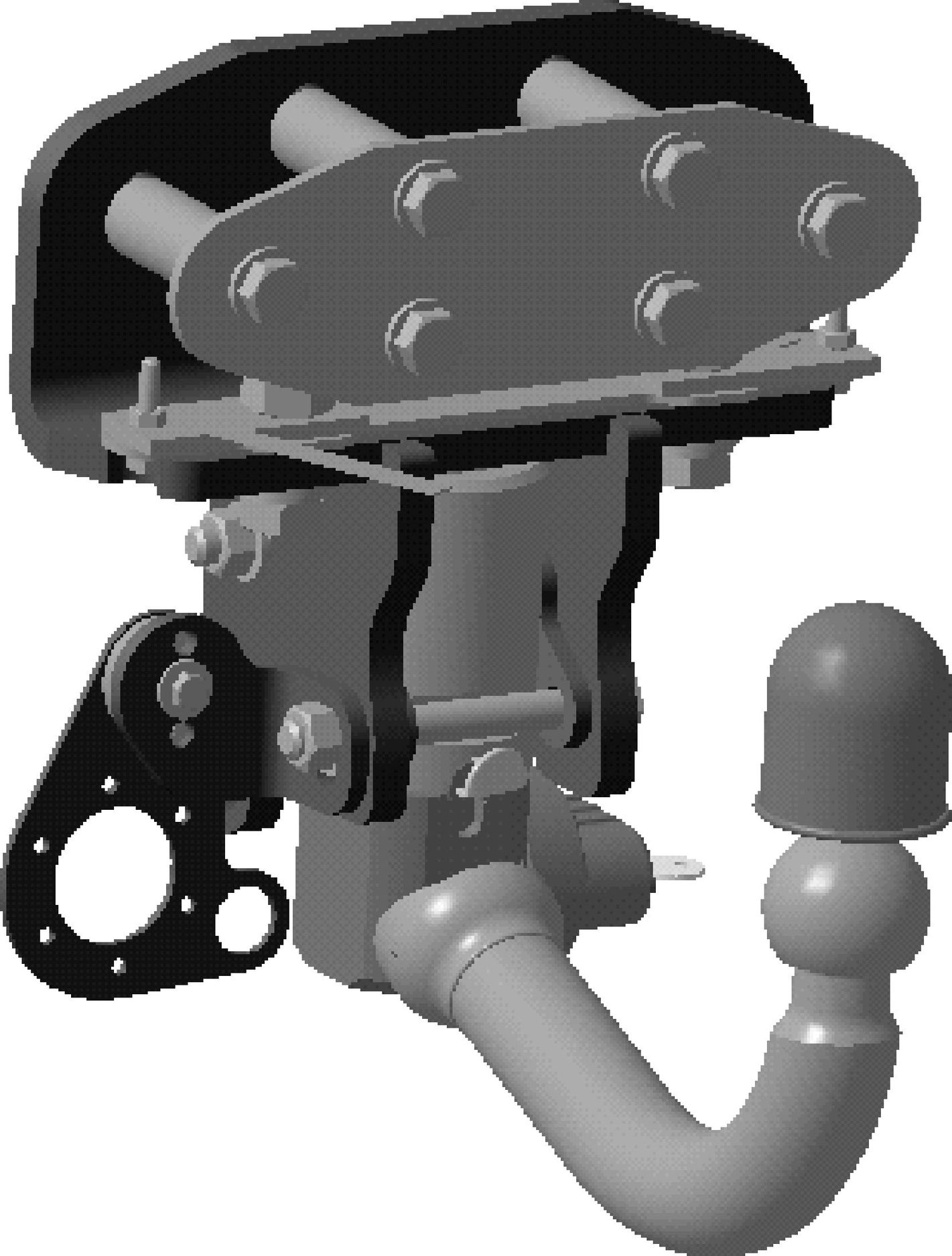 Фаркоп Oris (ранее Bosal) для Toyota Land Cruiser 200 2007-2021 с автоматическим 3-шариковым механизмом блокировки. Артикул 3012-D2