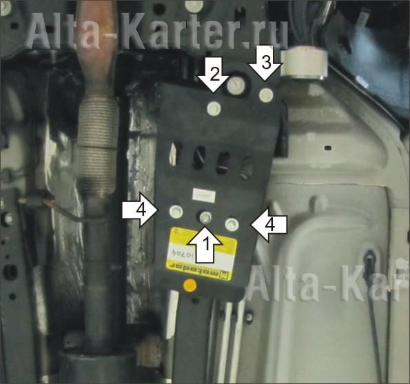 Защита Мотодор для трубок кондиционирования у моторного отсека Ford Explorer V 2010-2019. Артикул 10704