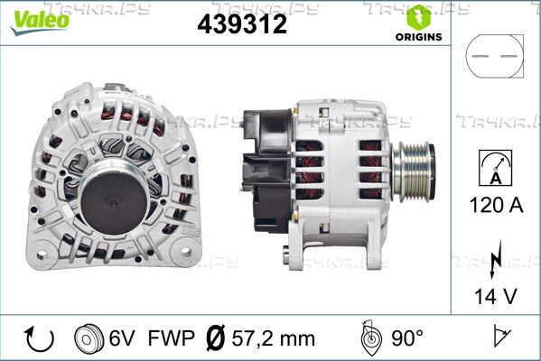 Генератор Valeo Origins New для SEAT Toledo II 1998-2004. Артикул 439312