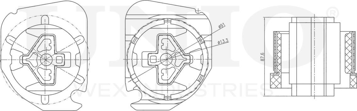 Опора двигателя (Unio). Артикул RMP-15023