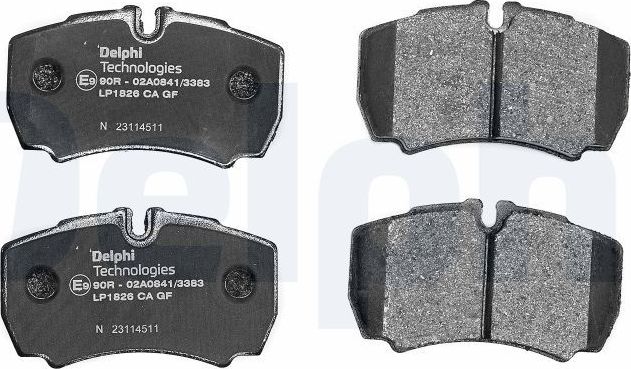 Тормозные колодки Delphi (Low-Metallic) задние для IVECO Daily VI 2014-2026. Артикул LP1826