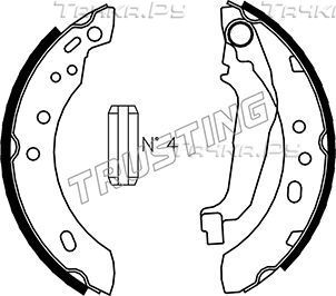 Тормозные колодки Trusting задние для Nissan Micra K11 1992-2000. Артикул 067.185