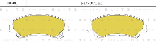 Колодки тормозные NISSAN QASHQAI 07- перед. (Blitz). Артикул BB0408