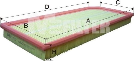 Воздушный фильтр MFilter. Артикул K 750