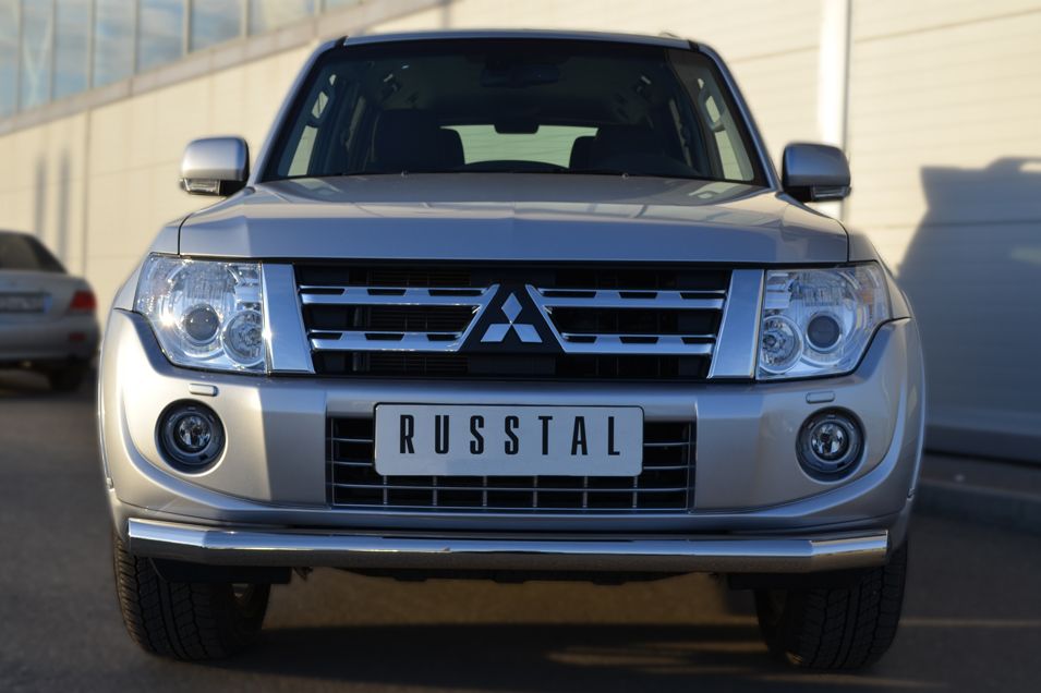 Защита RusStal переднего бампера 76 (дуга) для Mitsubishi Pajero IV 2012-2013. Артикул MP4Z-001036