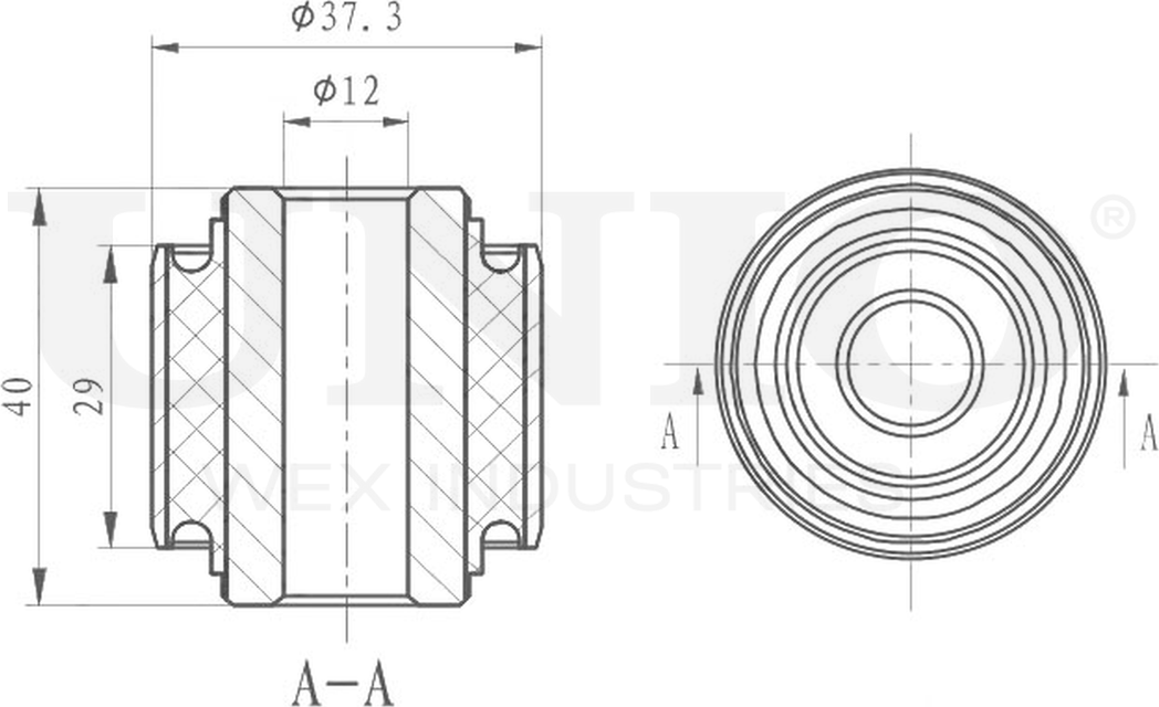 Сайлентблок рычага подвески (Unio). Артикул RMP-20369