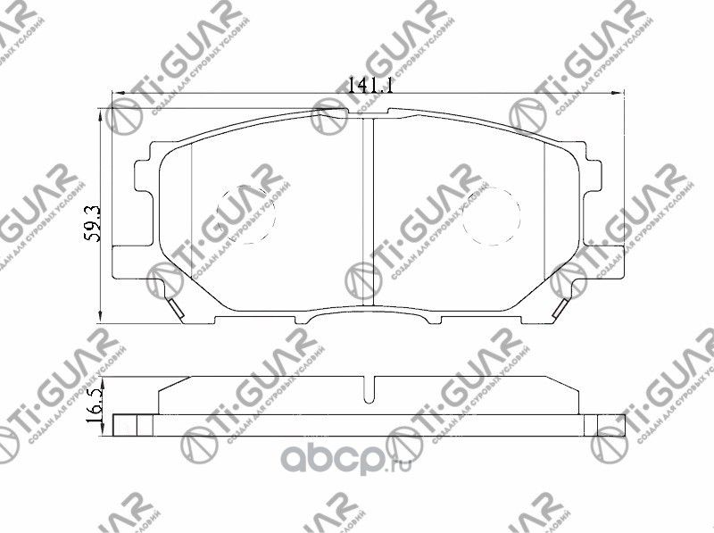 Тормозные колодки (TI-Guar). Артикул TG687C