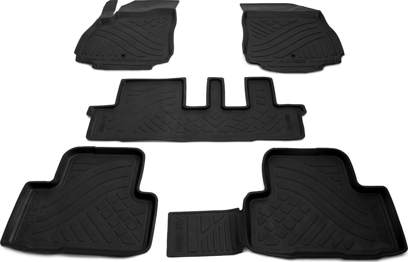 Коврики резиновые Avtodriver AVDTuning для салона Chevrolet Orlando 7 мест (маленький) 2011-2015. Артикул ADRPLR017