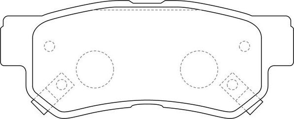 Тормозные колодки FIT задние для Hyundai Getz I 2002-2010. Артикул FP0813
