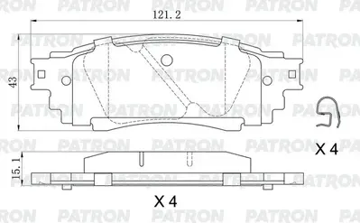 Колодки тормозные дисковые (Patron). Артикул PBP281