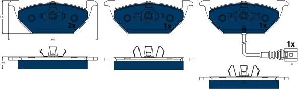 Тормозные колодки TRW ELECTRIC BLUE. Артикул GDB1386BTE