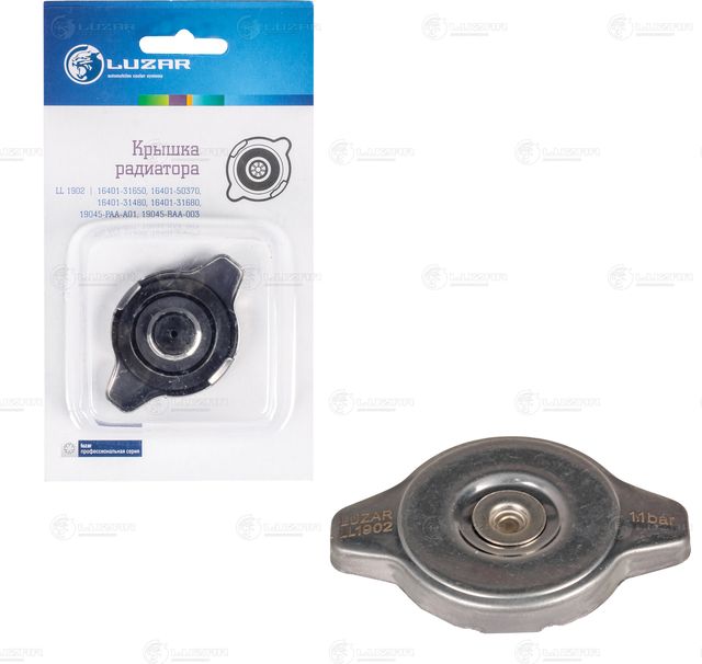 Крышка (пробка) радиатора для а/м Toyota/Suzuki/Subaru/Mazda/Honda 1.1 bar (мал. клапан) (LL 1902) (Luzar) Luzar (Металл). Артикул LL 1902