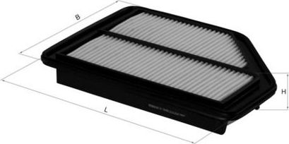 Воздушный фильтр Mahle для Honda CR-V III 2007-2012. Артикул LX 1948