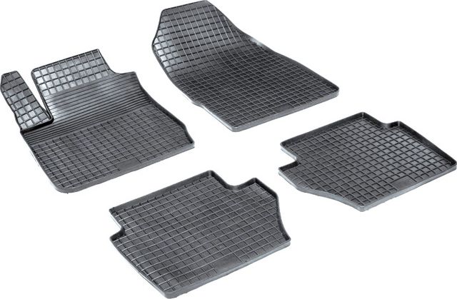 Коврики резиновые Seintex с узором сетка для салона Ford Fiesta VI до рестайлинга 2008-2015. Артикул 00861