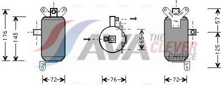 Осушитель кондиционера AVA (сталь). Артикул JRD021