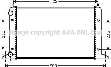 Радиатор охлаждения двигателя AVA. Артикул VNA2133